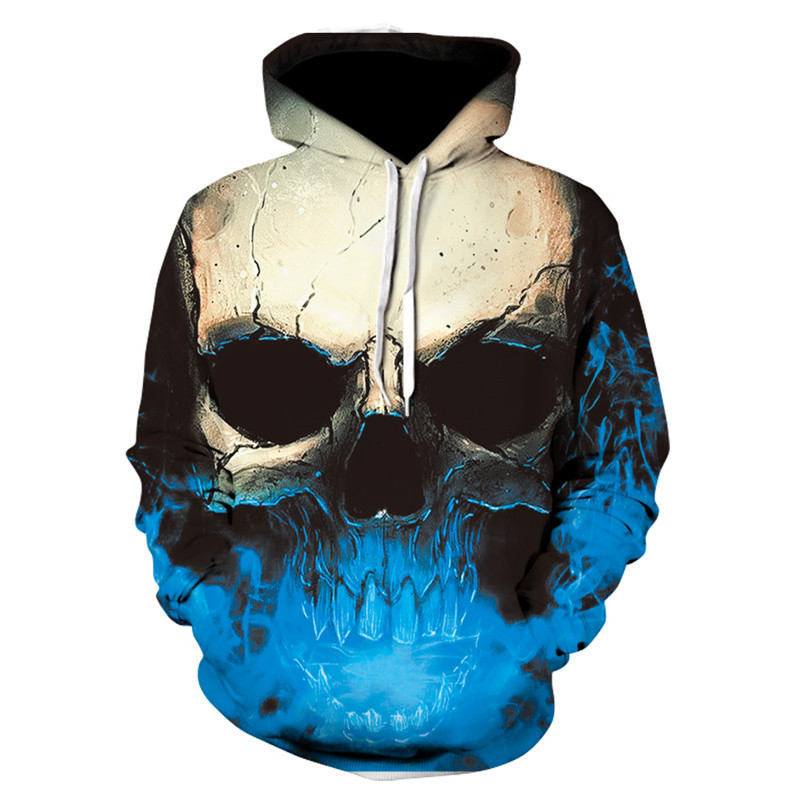 All kinds of fancy scary skull print hoodies - Swefashionstore
