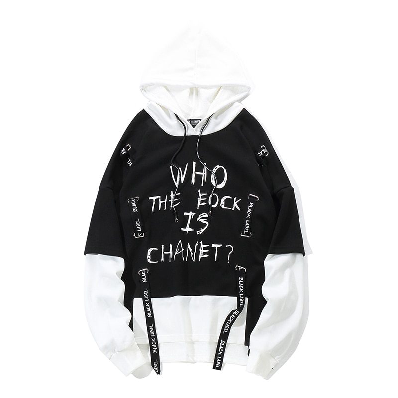 Autumn Men Graffiti Oversize Hoodies Hip-hop Round Neck Cotton Hoodie - Swefashionstore