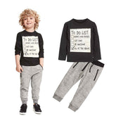 Kids Clothing Set Casual Long Sleeves T-shirt Pants 2pcs Suit - Swefashionstore