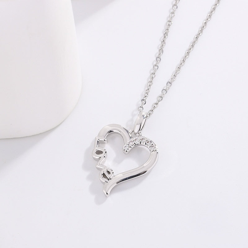 Heart Design LOVE Titanium Steel Necklace - Swefashionstore