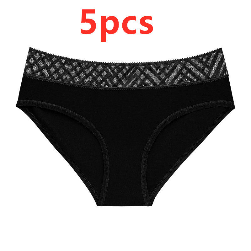 UNDERWEAR Medium and LOW-WAIST With Lace Trim - Swefashionstore