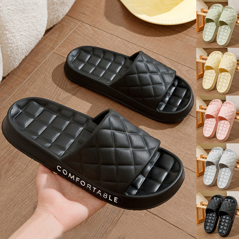 Home Slippers With Plaid Design - Swefashionstore
