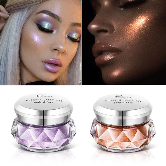 Face Highlighter Jelly Gel Mermaid Eyeshadow Glow Body Glitter - Swefashionstore