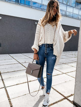 Denim Holed Washed Jeans Low-Waist Holed Hemmed Leggings - Swefashionstore