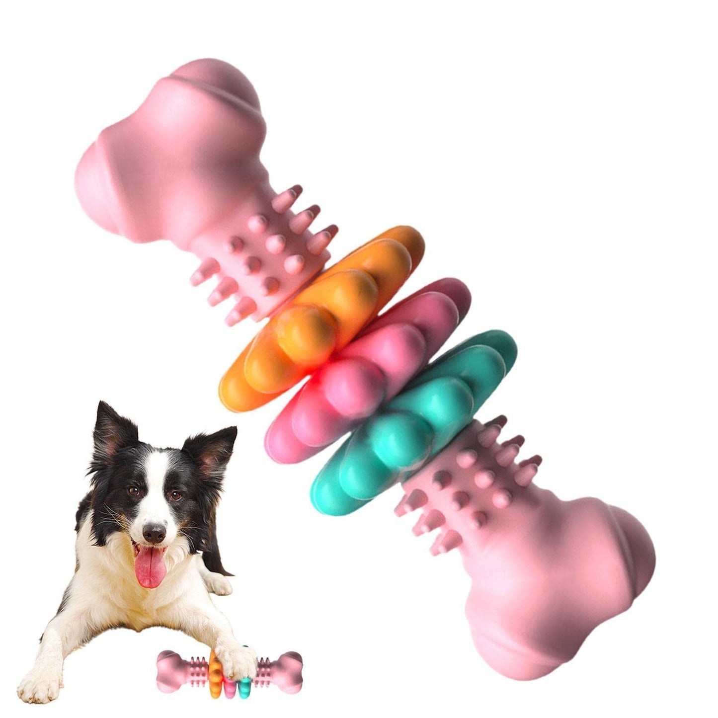 Dog Chew Toy Teeth Cleaning Indestructible TPR Bone