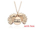 Sunflower Double Lettering Necklace - Swefashionstore
