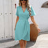 Summer V-neck Short-sleeved Dress - Swefashionstore