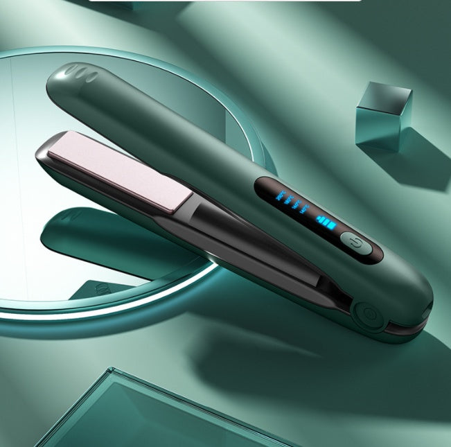 Wireless Hair Straightener Flat Iron Mini 2 IN 1 Roller USB 5000mAh