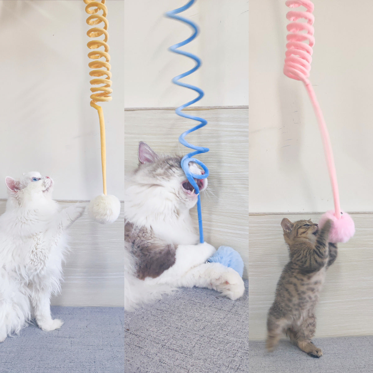 Cat Toy Self-Hi Sucker Spring Rabbit - Swefashionstore
