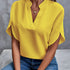 SUMMER Short-sleeved CHIFFON V-neck Shirt - Swefashionstore
