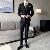 Black Milano Suit Includes Jacket Waistcoat Trousers - Swefashionstore