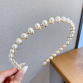 Sen Simple Pearl Thin Headband Hair Accessories Headband - Swefashionstore