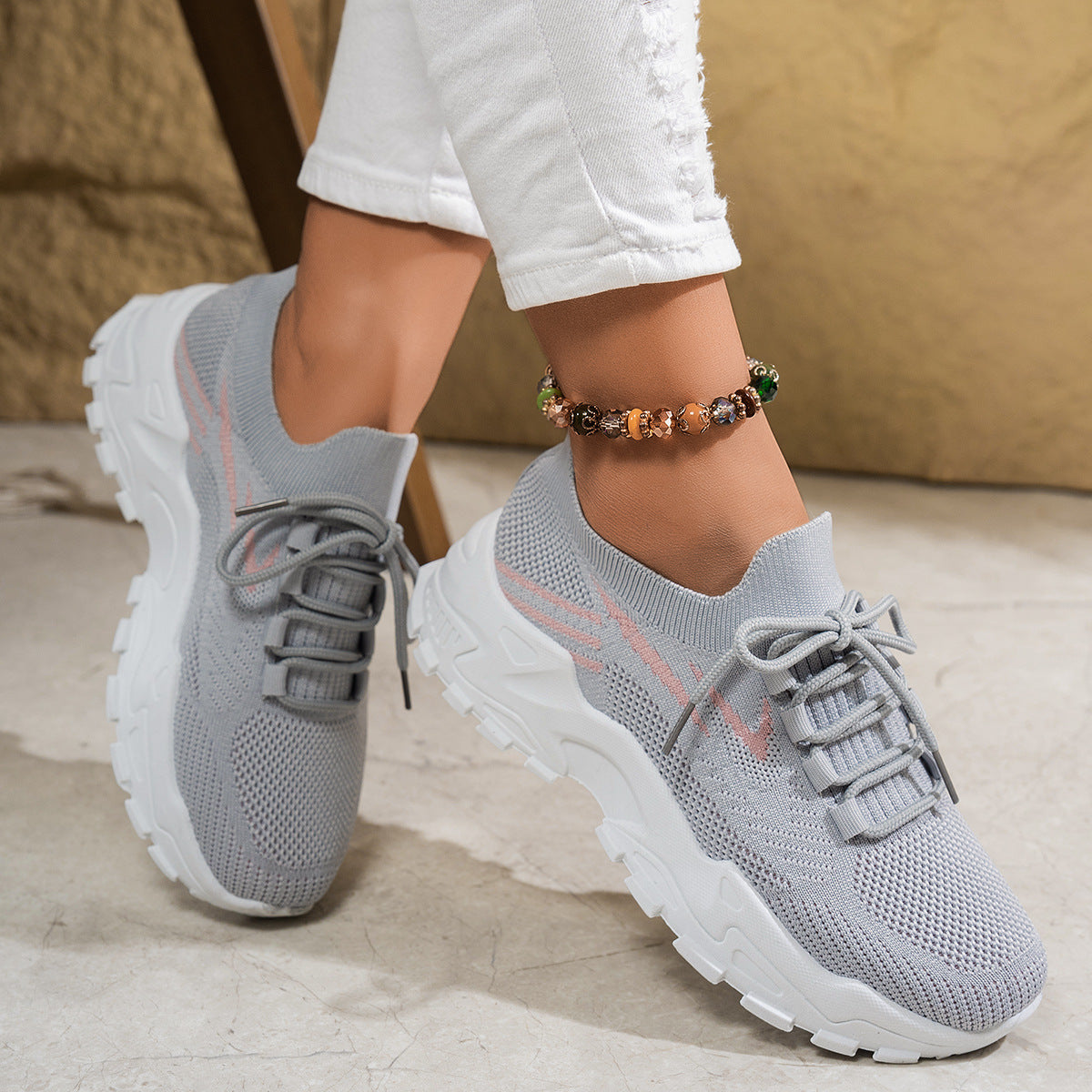 Lässige, stilvolle und leichte Sportschuhe mit weicher Sohle für Damen