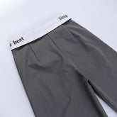 Knitted High Waist Contrast Color Loose Trousers - Swefashionstore