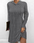 Long Sleeve Hooded Pullover Knitted Dress For Women - Swefashionstore
