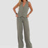 Summer Vest Suits V-neck Straight Trousers - Swefashionstore