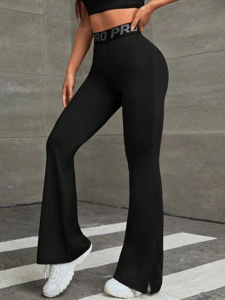 High Waist Flared Hip Raise Slimming Belly Contracting Wide Leg Pants - Swefashionstore