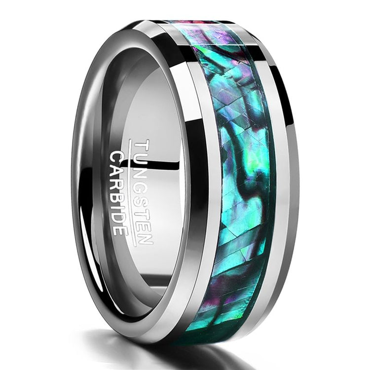 Tungsten Gold Ring With Black Veneer Plating - Swefashionstore