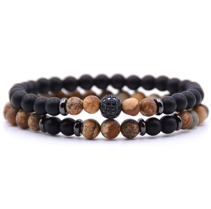 BESTSELLER ZIRKON Armband 6mm Naturstein Perlen