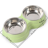 Pet Bowls Dog Food Water Feeder Stainless Steel - Swefashionstore