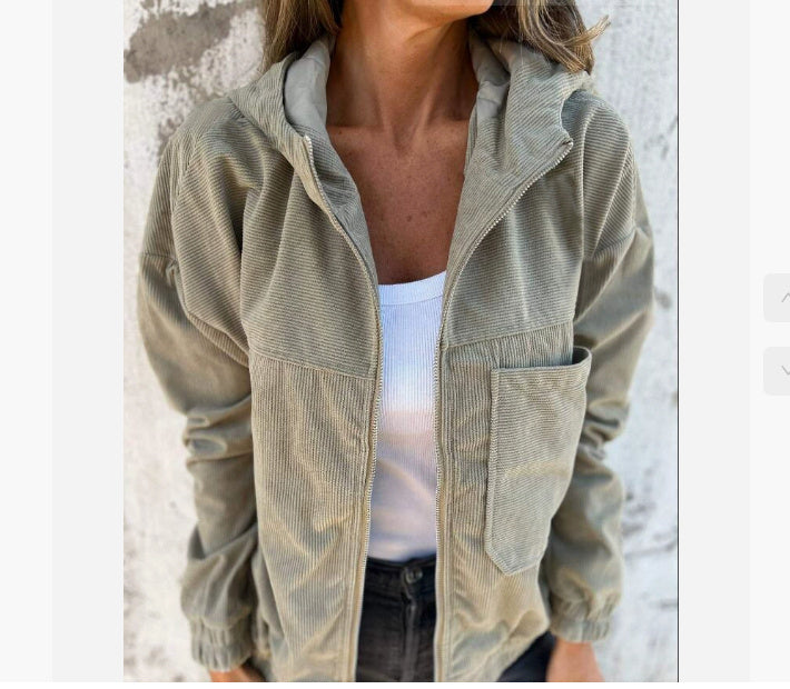 Hooded Zip-up Jacket With Pockets - Swefashionstore