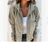 Hooded Zip-up Jacket With Pockets - Swefashionstore