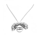 Sunflower Double Lettering Necklace - Swefashionstore