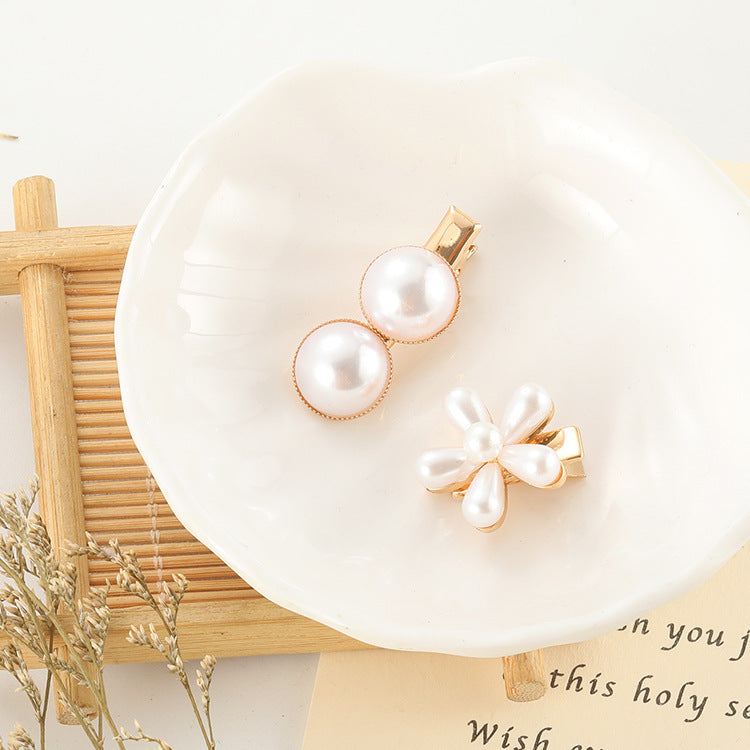 Slip-on Pearl Bow Hair Clip - Swefashionstore