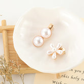 Slip-on Pearl Bow Hair Clip - Swefashionstore