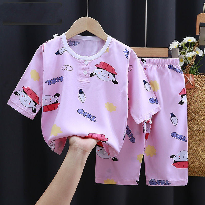 Summer Clothes Cotton Silk Air-conditioning Clothes Baby Clothes - Swefashionstore