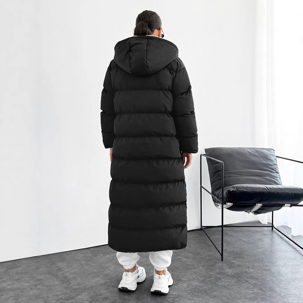 Long Below The Knee Hooded New Leisure Puffer Jacket Coat - Swefashionstore