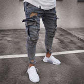 CARGO Hole Denim STYLISH Jeans Men - Swefashionstore