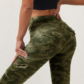 Digital Camouflage Button Multi-pocket Sexy Comfortable Sports - Swefashionstore