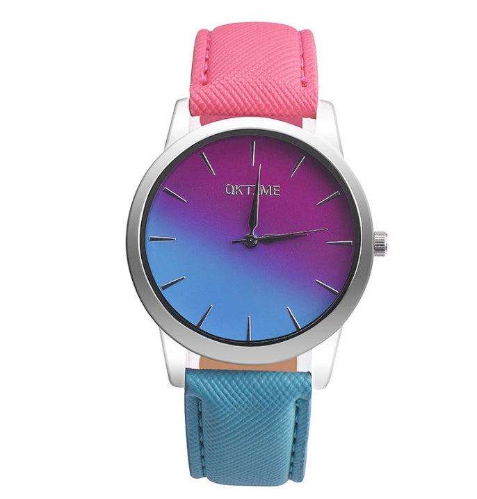 RETRO Regenbogen Design Uhr ANALOG Quarz Uhr