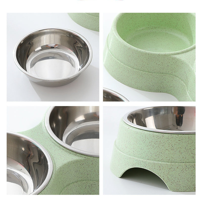 Pet Bowls Dog Food Water Feeder Stainless Steel