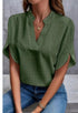 SUMMER Short-sleeved CHIFFON V-neck Shirt - Swefashionstore