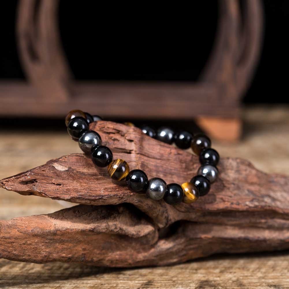 TIGER Eye Stein Armband Natürliches GLATTES Armband