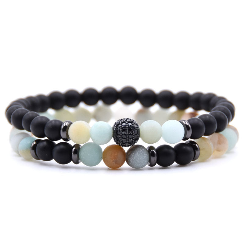 BESTSELLER ZIRKON Armband 6mm Naturstein Perlen