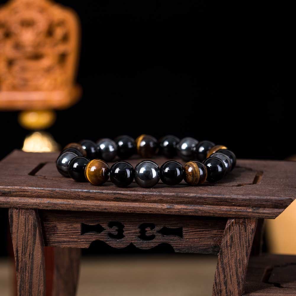 TIGER Eye Stein Armband Natürliches GLATTES Armband