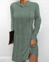 Long Sleeve Hooded Pullover Knitted Dress For Women - Swefashionstore