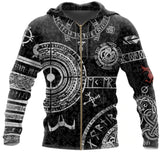 Viking Odin Tattoo D Printed Men hoodies - Swefashionstore