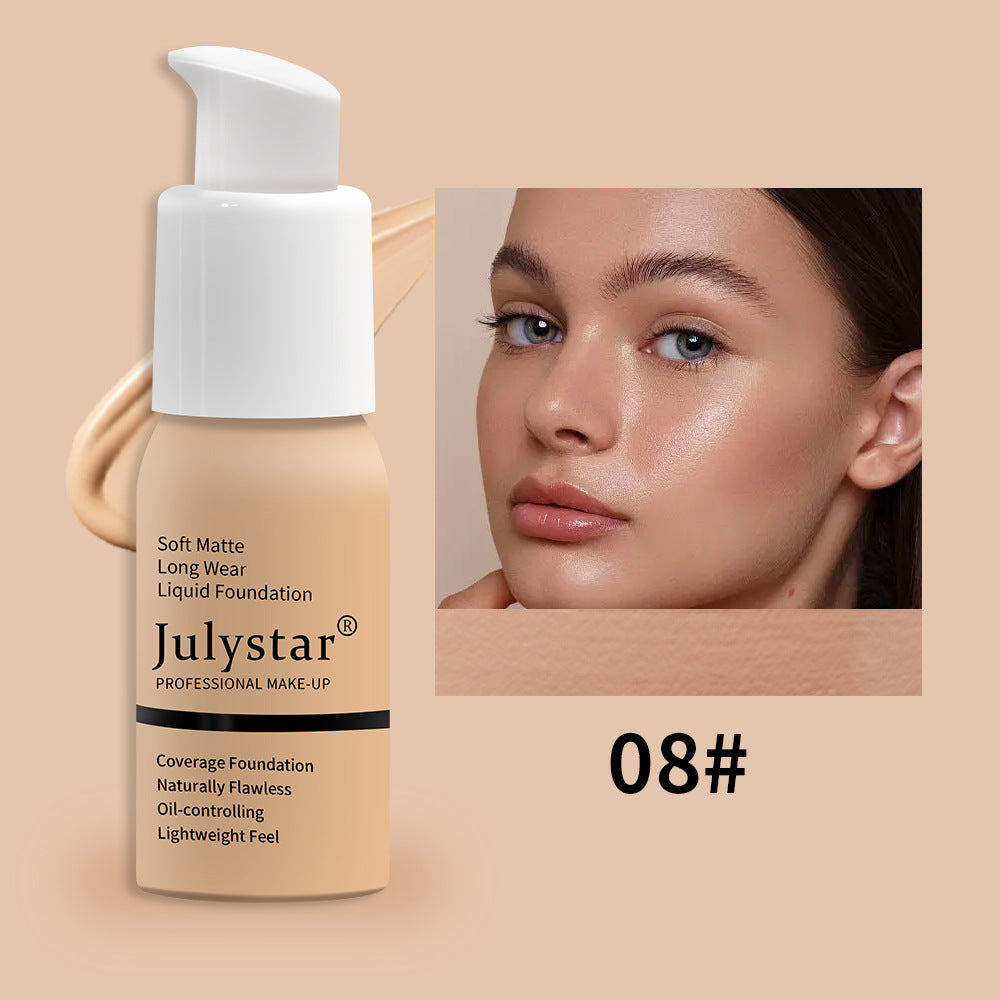 Julystar Waterproof Lasting Non Take Off Makeup Concealer Liquid Foundation - Swefashionstore