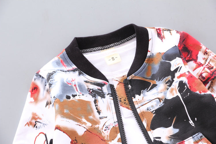 Boys Handsome Autumn And Winter Clothes Three-Piece Kid Clothes - Swefashionstore