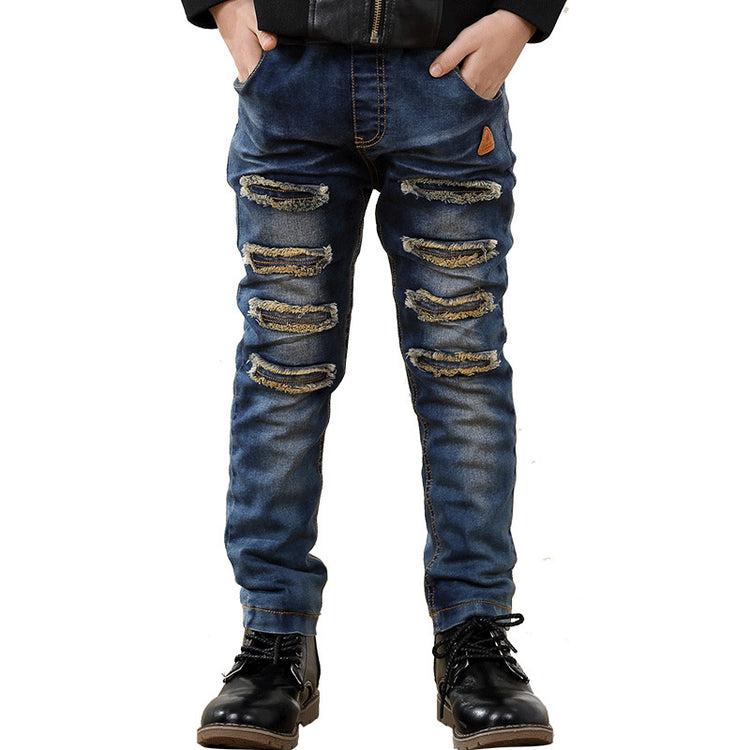 Denim Kids Boy jeans with soft treatment, enzyme wash tech - Swefashionstore