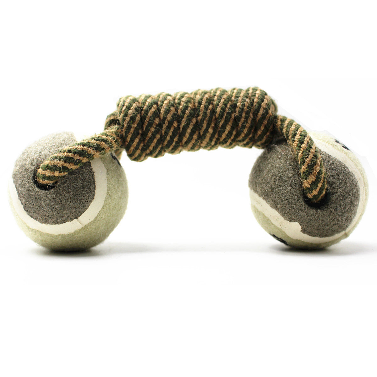 Pet Dumbbell Rope Tennis Ball Chew Toys Teeth Cleaning - Swefashionstore