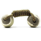 Pet Dumbbell Rope Tennis Ball Chew Toys Teeth Cleaning - Swefashionstore