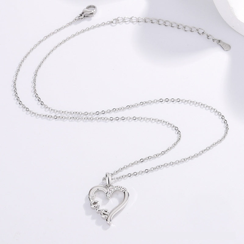 Heart Design LOVE Titanium Steel Necklace - Swefashionstore