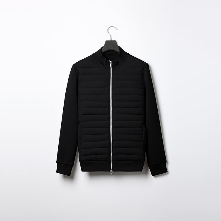 Lightweight Stand Collar Coat For Men Fashion Stitching Knitted Jacket Winter Outwear - Swefashionstore
