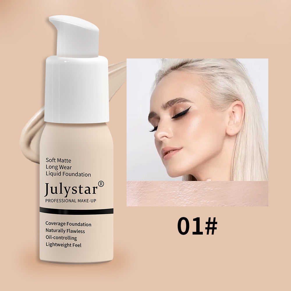 Julystar Waterproof Lasting Non Take Off Makeup Concealer Liquid Foundation - Swefashionstore