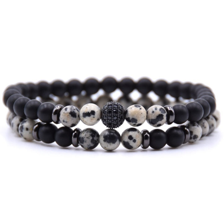 BESTSELLER ZIRCON Bracelet 6mm Natural STONE Beaded - Swefashionstore